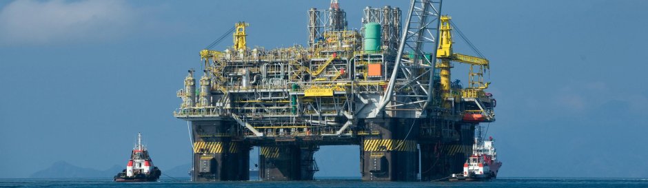 olieplatform in zee